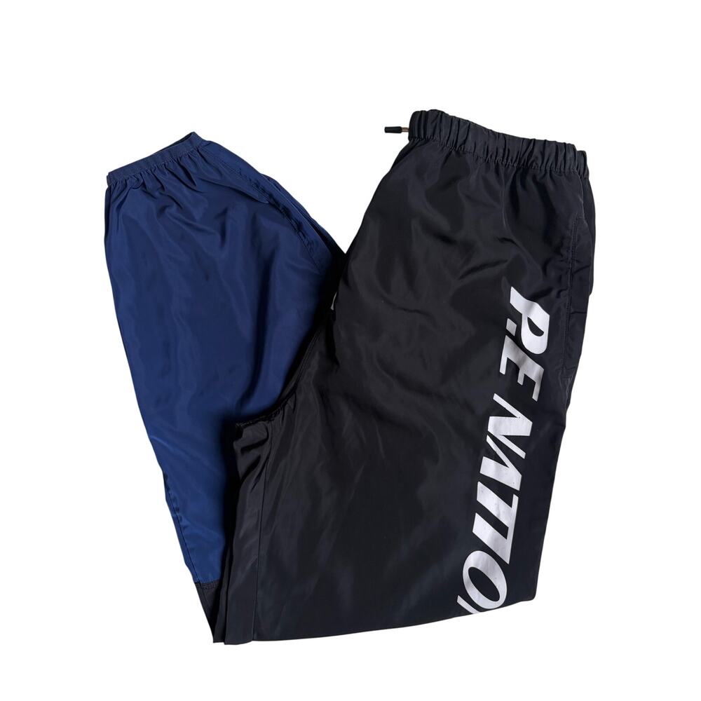 P.E. Nation Zip Front Colorblock Joggers (Black / Blue) - Small